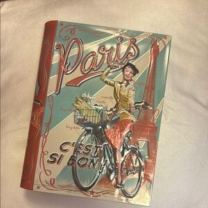 3/$20 Native Paris Souvenir Tin with Red and Green Design